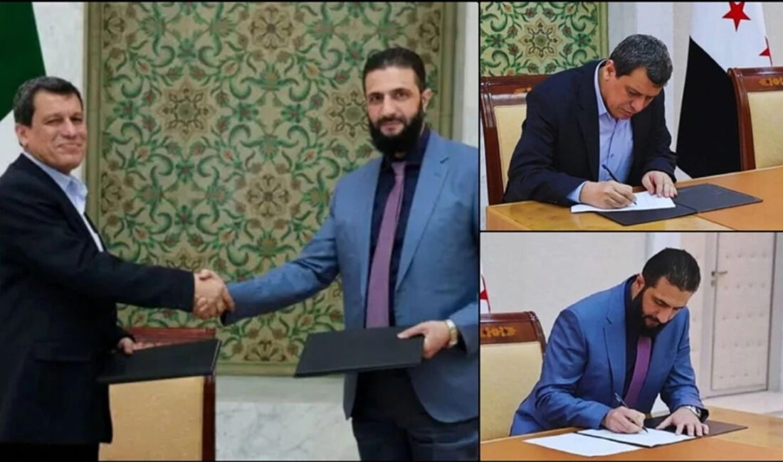 Suriye devlet televizyonunun duyurduğuna göre, Şam yönetimi ile Suriye Demokratik