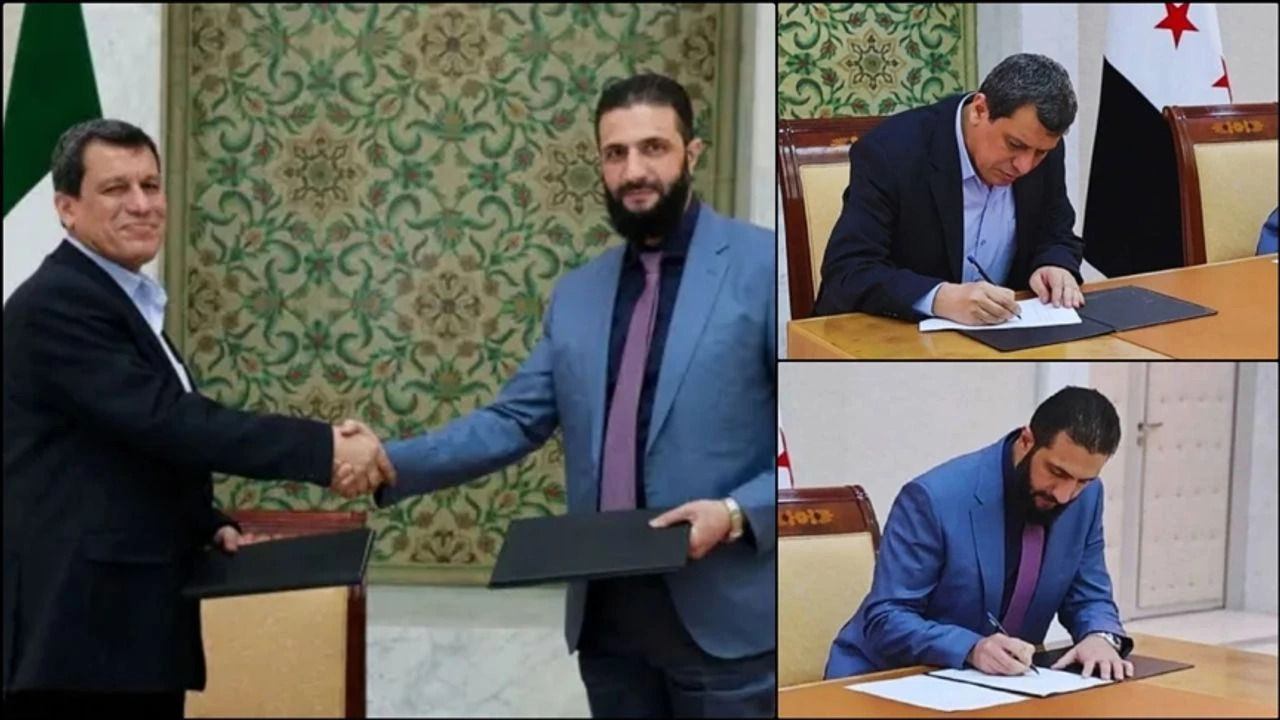 Suriye devlet televizyonunun duyurduğuna göre, Şam yönetimi ile Suriye Demokratik